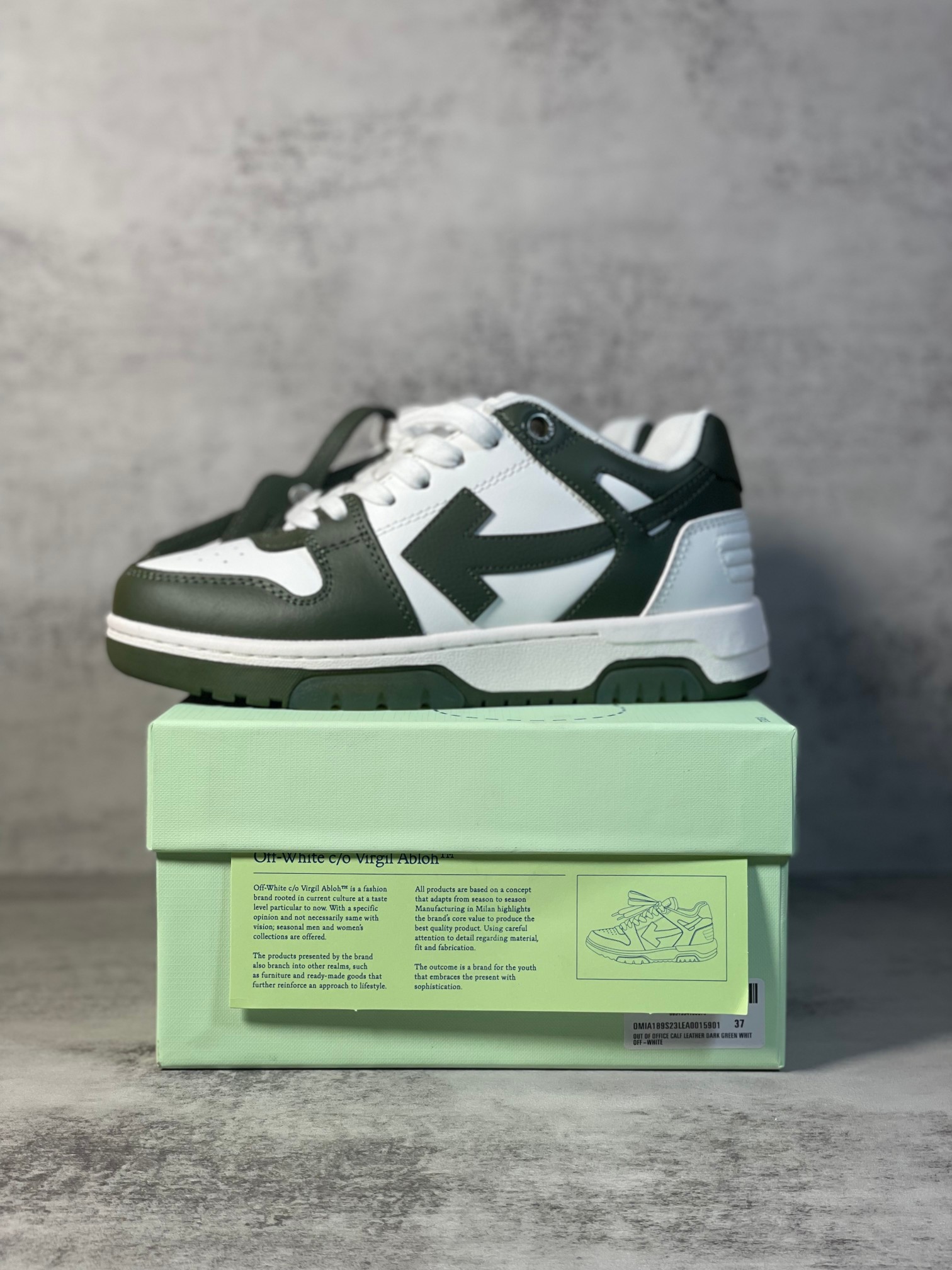 Off-White Out Of Office Low Sneakers Dark Green/White