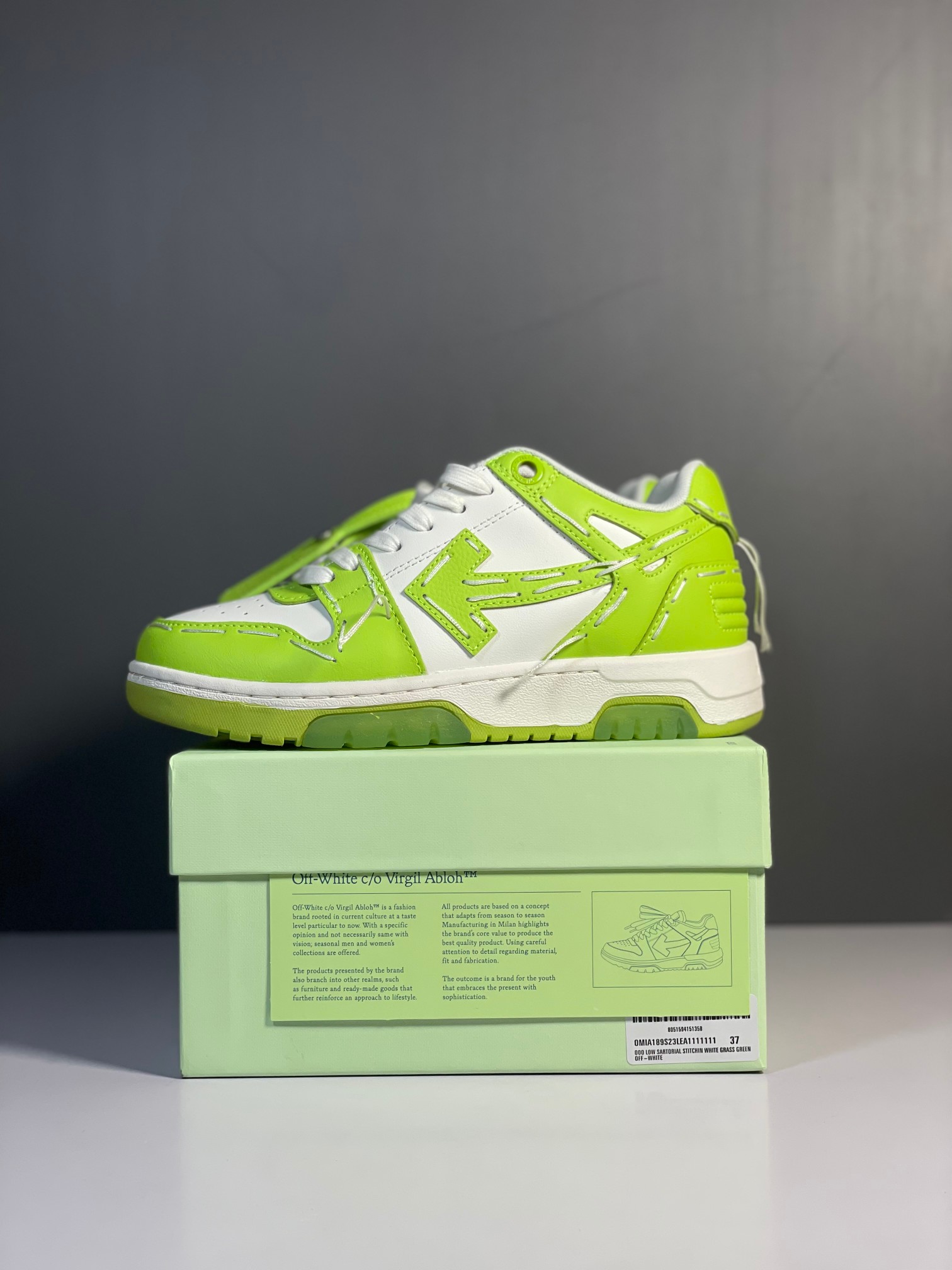 Off-White Out Of Office Low Sneakers Green/White