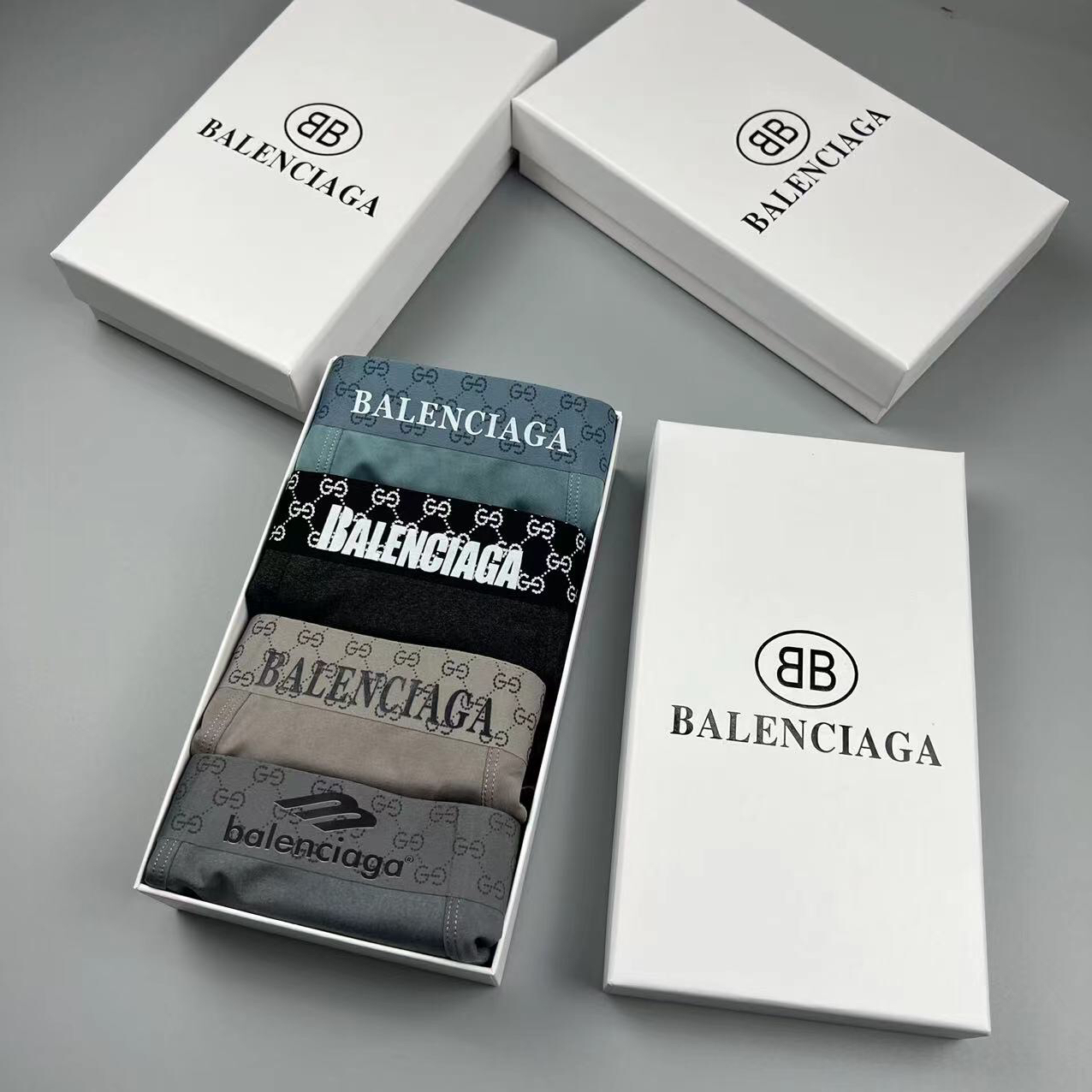 Balenciaga Ice Silk Boxer Briefs 3-Pack Multicolor