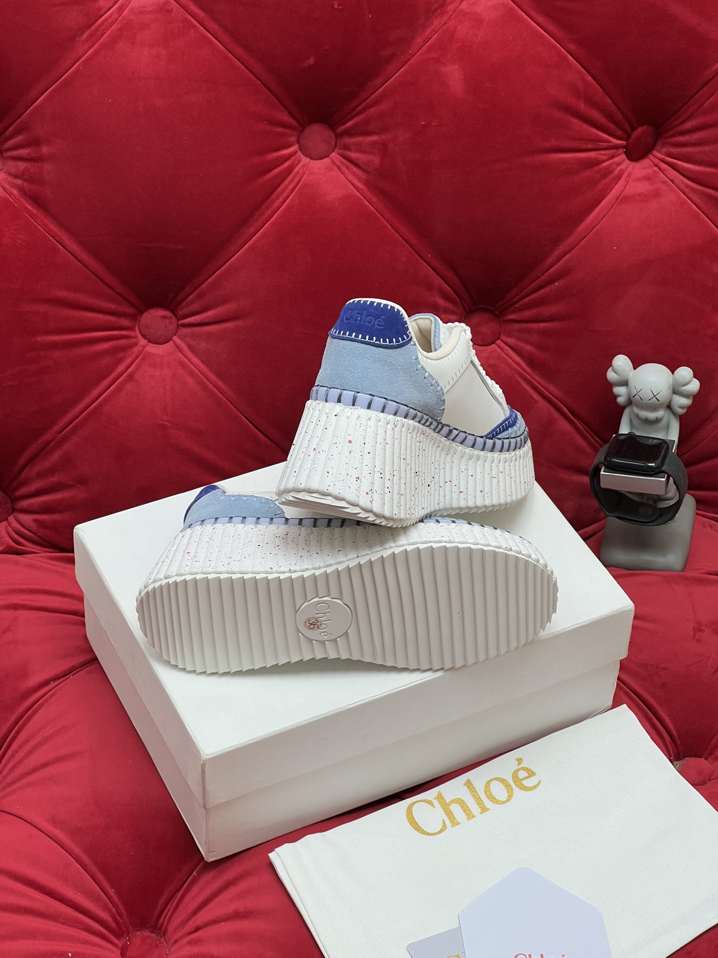 Chloe Platform Casual Sneakers Blue