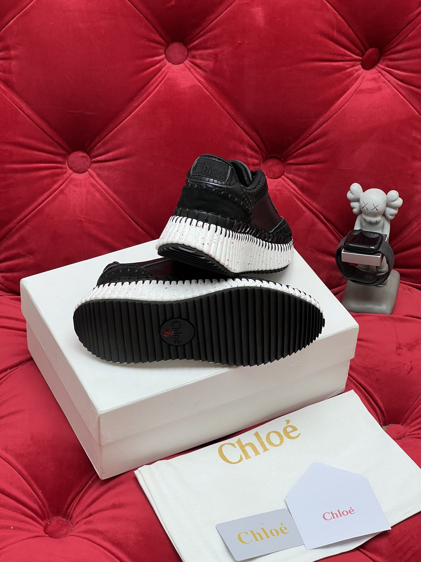 Chloe Platform Casual Sneakers Black