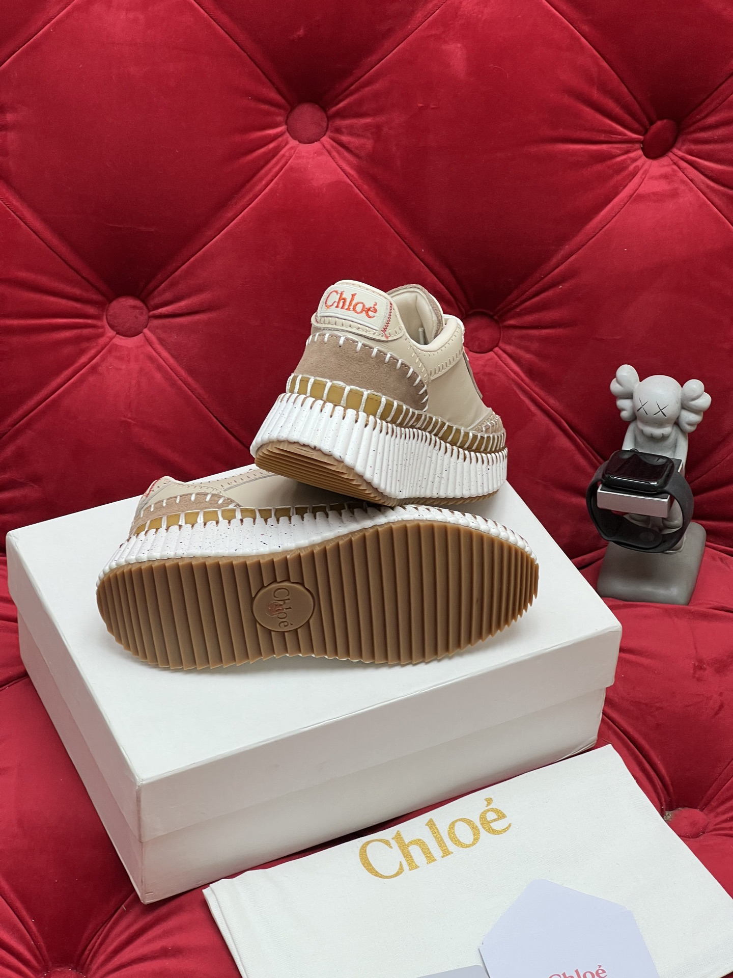 Chloe Chunky Casual Sneakers Beige