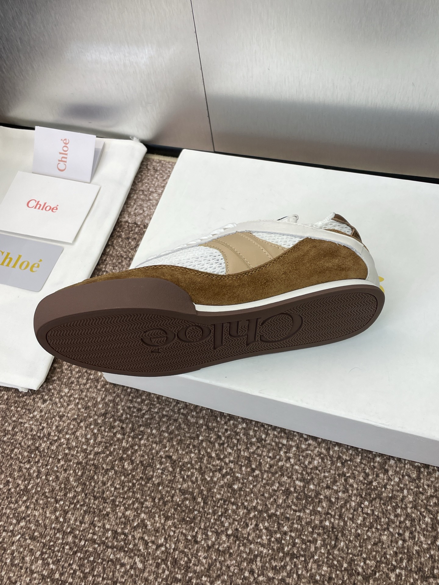Chloe Runway Low-Top Sneakers Brown