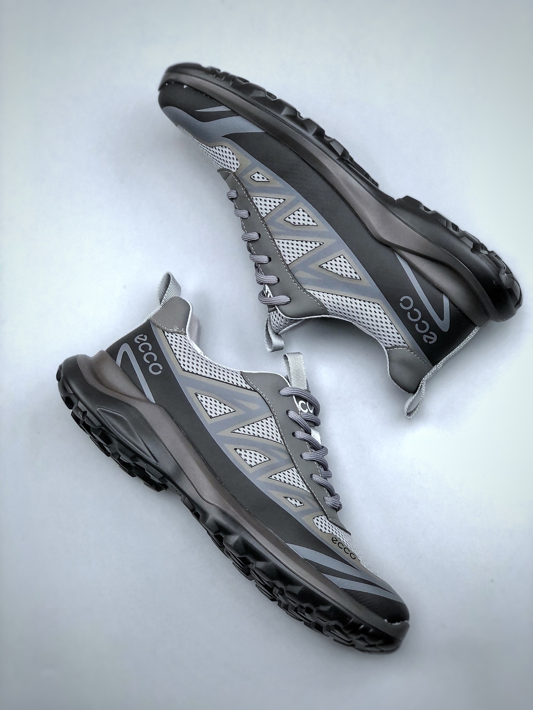 ECCO Breathable Trail Running Sneakers Gray