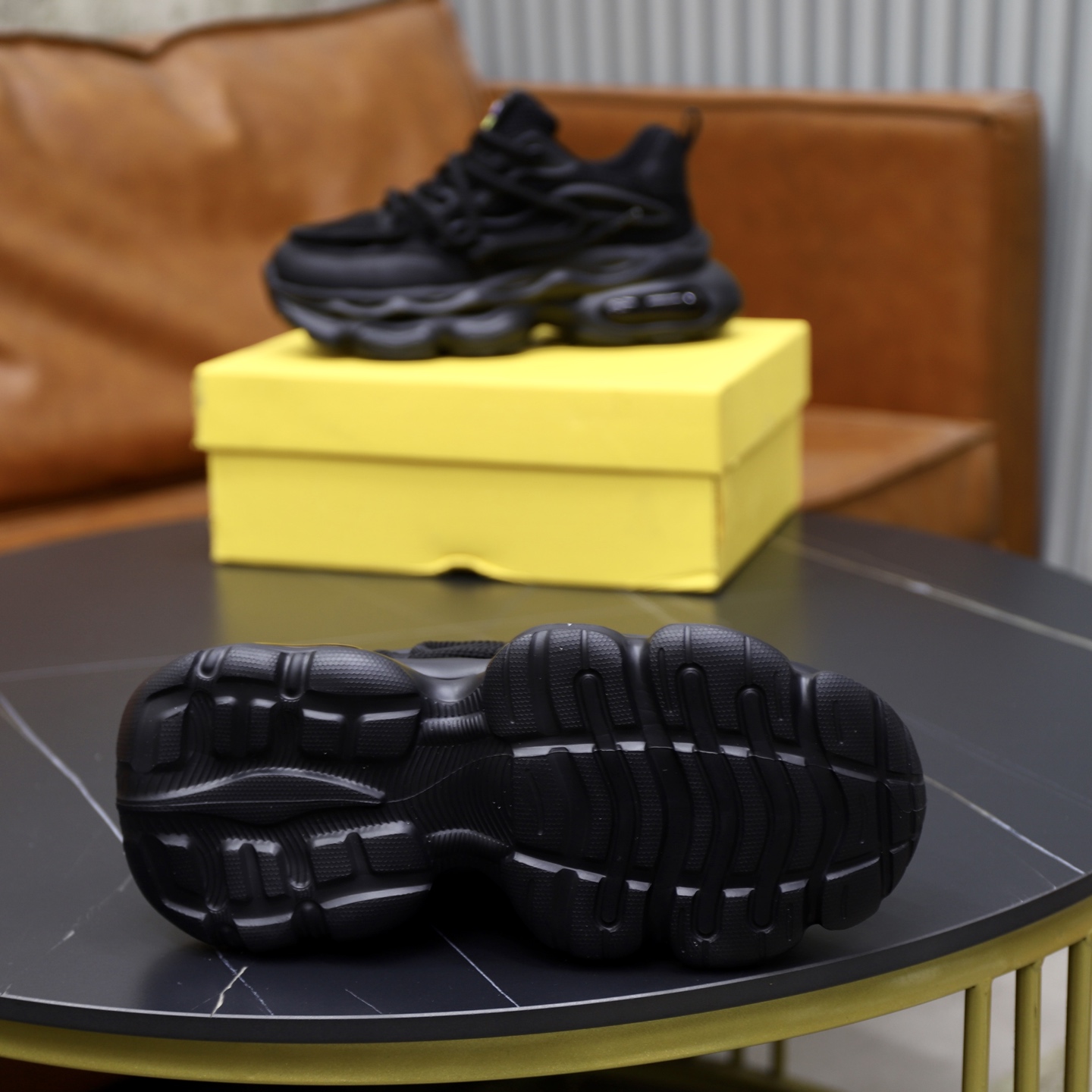 Fendi Breathable Chunky Sneakers Black