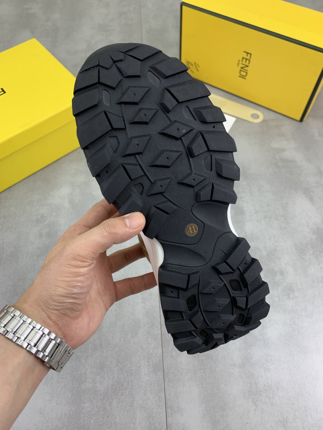 Fendi FF Chunky Sneakers White/Brown
