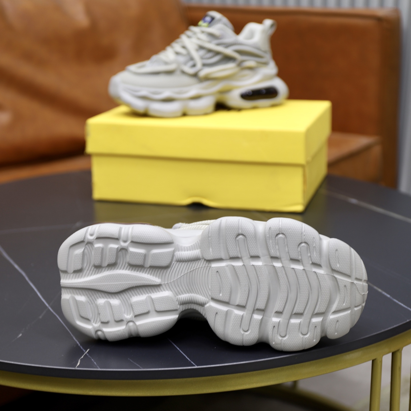 Fendi Breathable Mesh Chunky Sneakers Grey