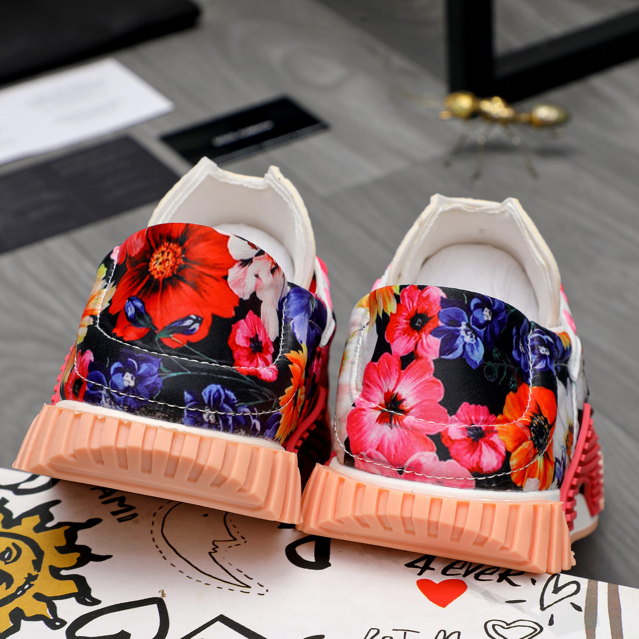 Dolce & Gabbana Floral Sneakers Multicolor