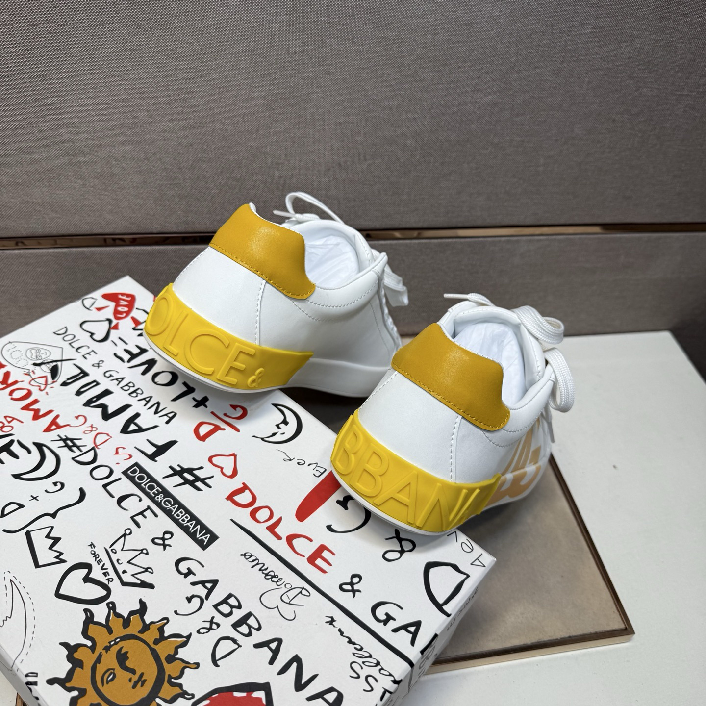 Dolce & Gabbana Casual Sneakers White/Yellow