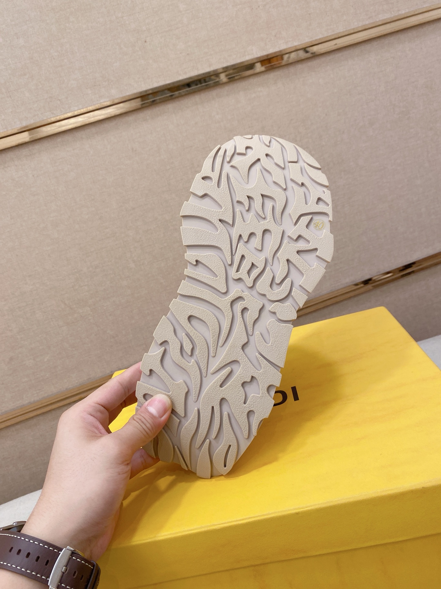 Fendi Flow Chunky Sneakers Beige/Yellow
