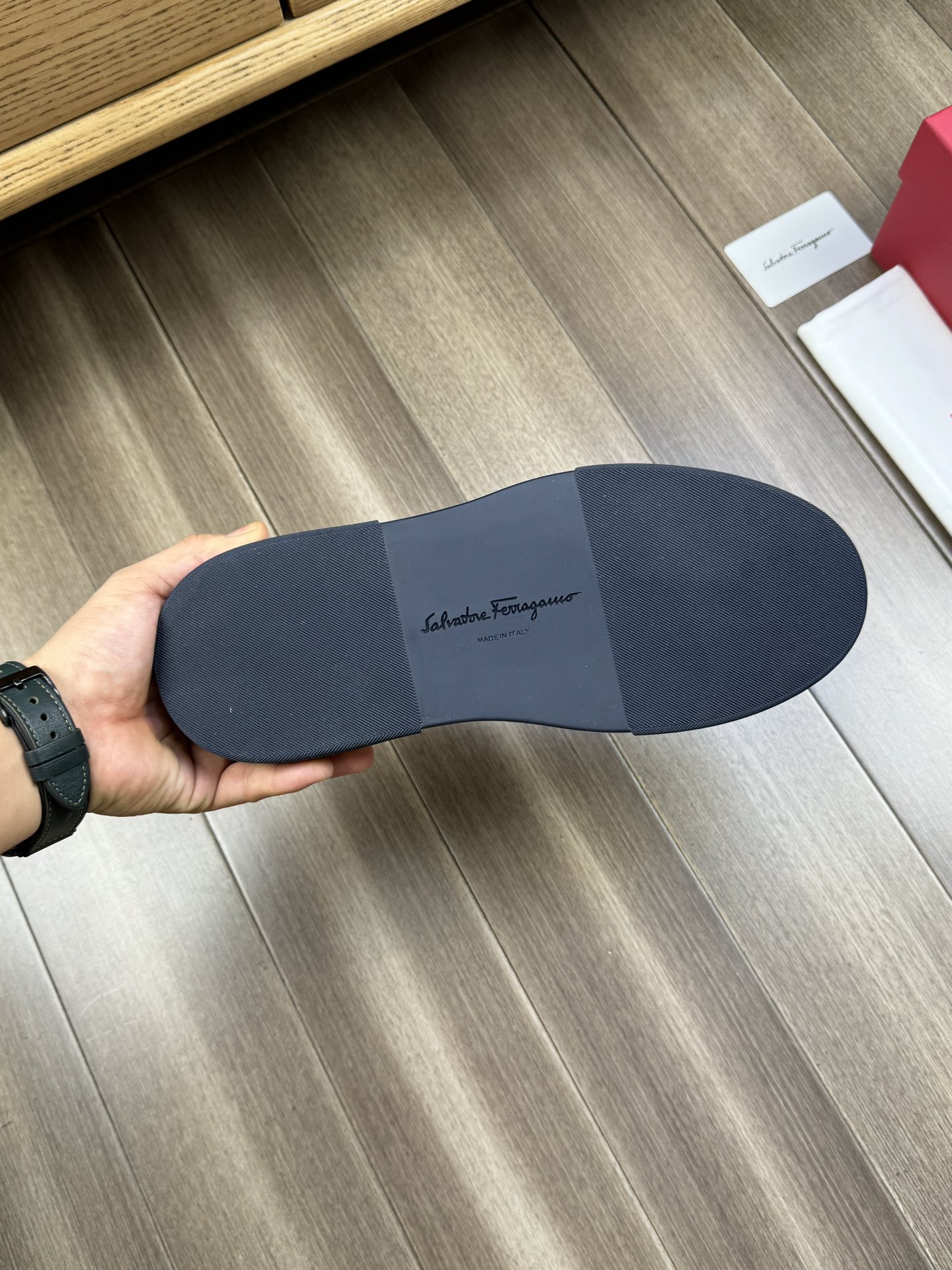 Ferragamo Logo Panel Sneakers Gray