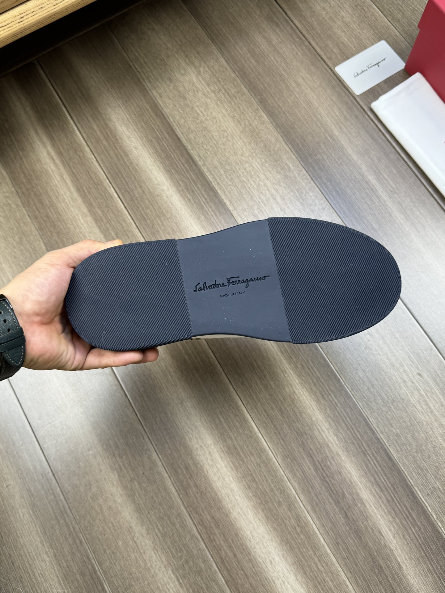 Ferragamo Monogram Low-Top Sneakers Navy