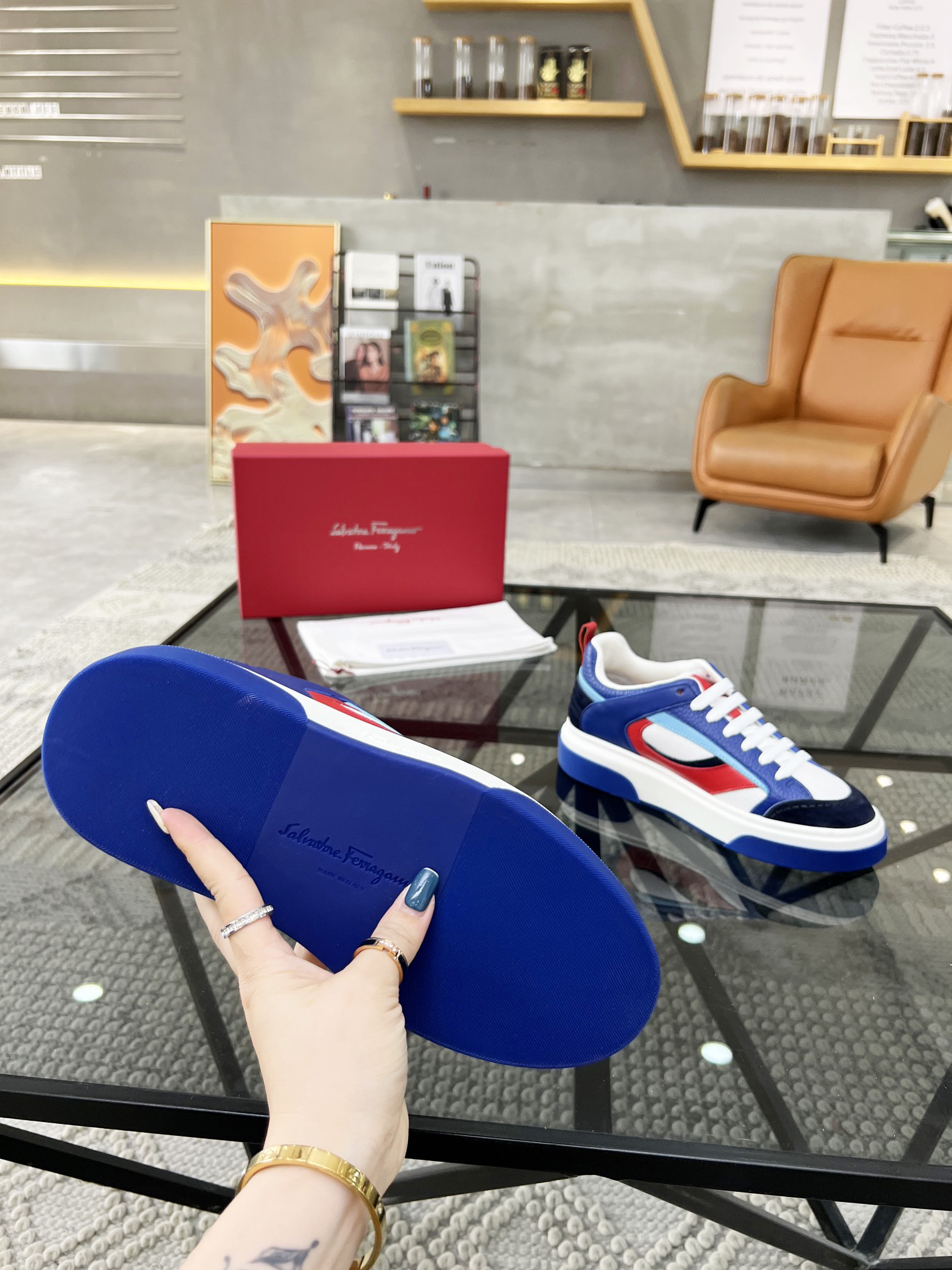 Salvatore Ferragamo Low-Top Sneakers Multi-Color