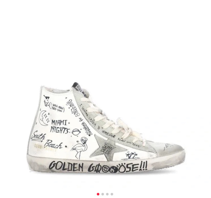 Golden Goose Superstar High-Top Graffiti Sneakers Grey