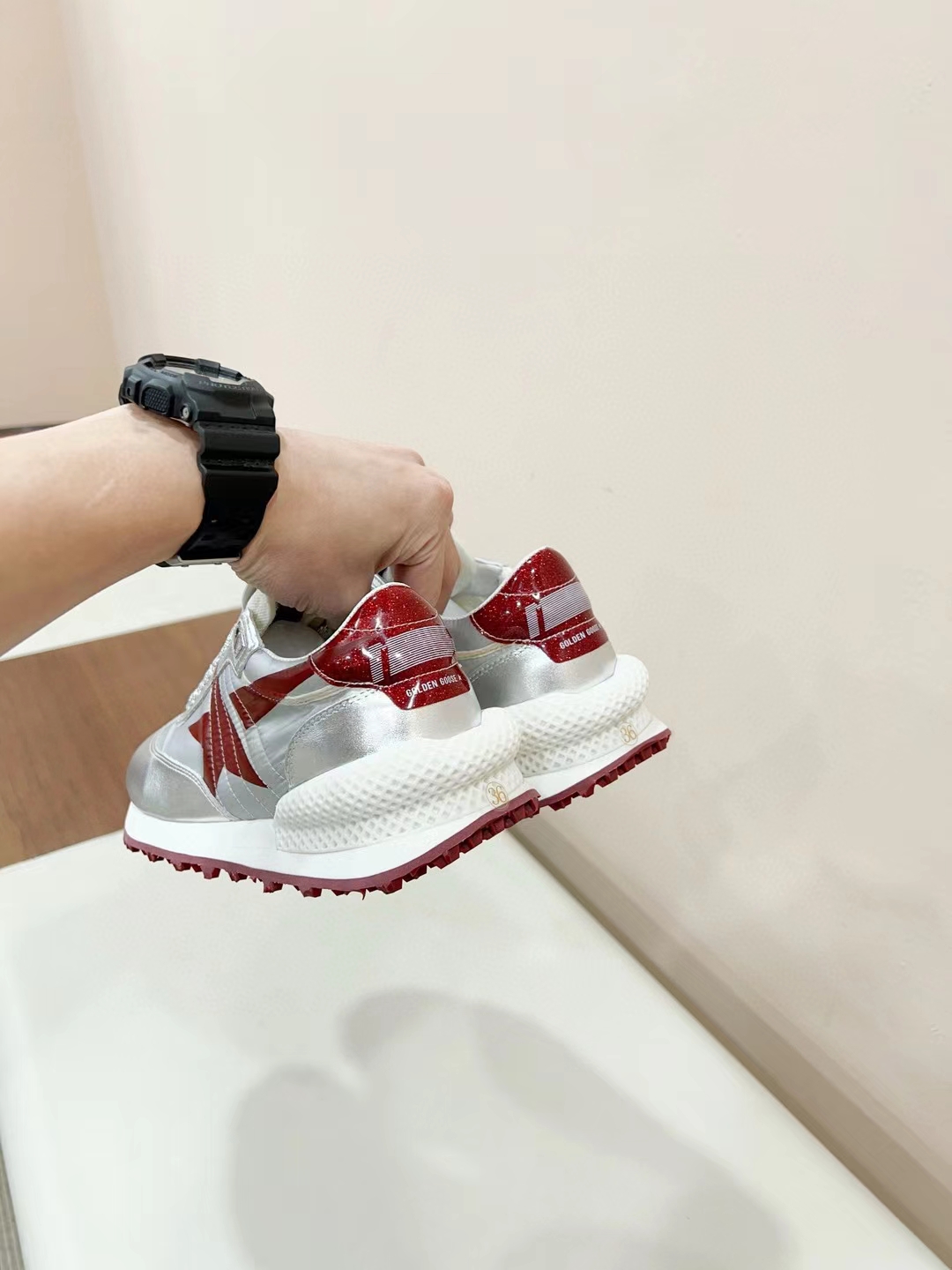 Golden Goose Marathon Sneakers Silver