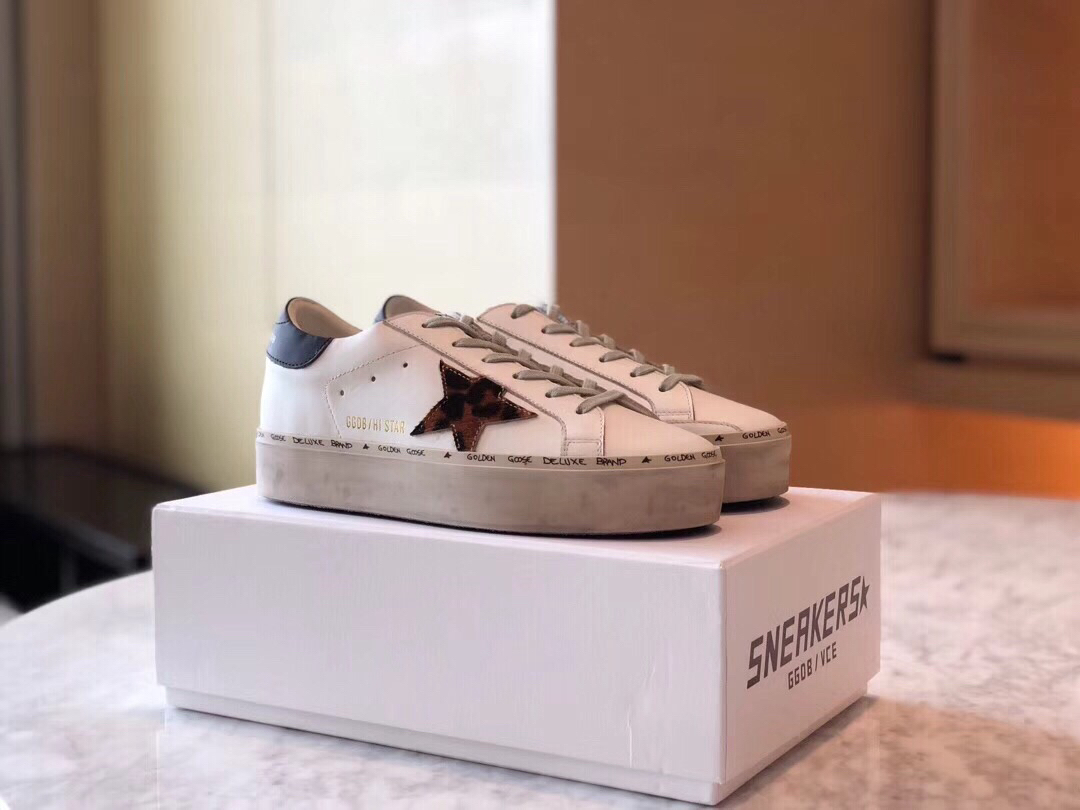 Golden Goose Hi Star Platform Sneakers White/Black