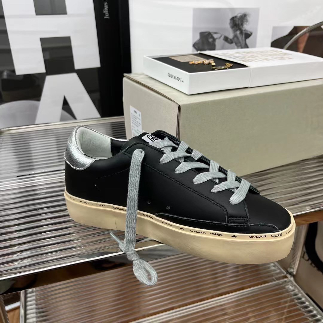 Golden Goose Hi Star Platform Sneakers Black/Silver