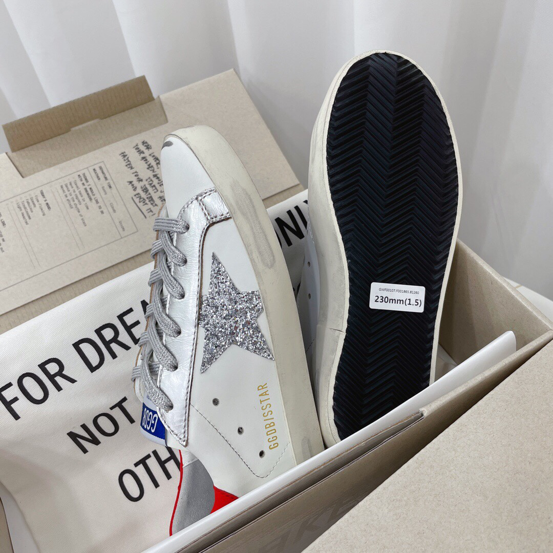 Golden Goose Superstar Glitter Star Sneaker Red/White