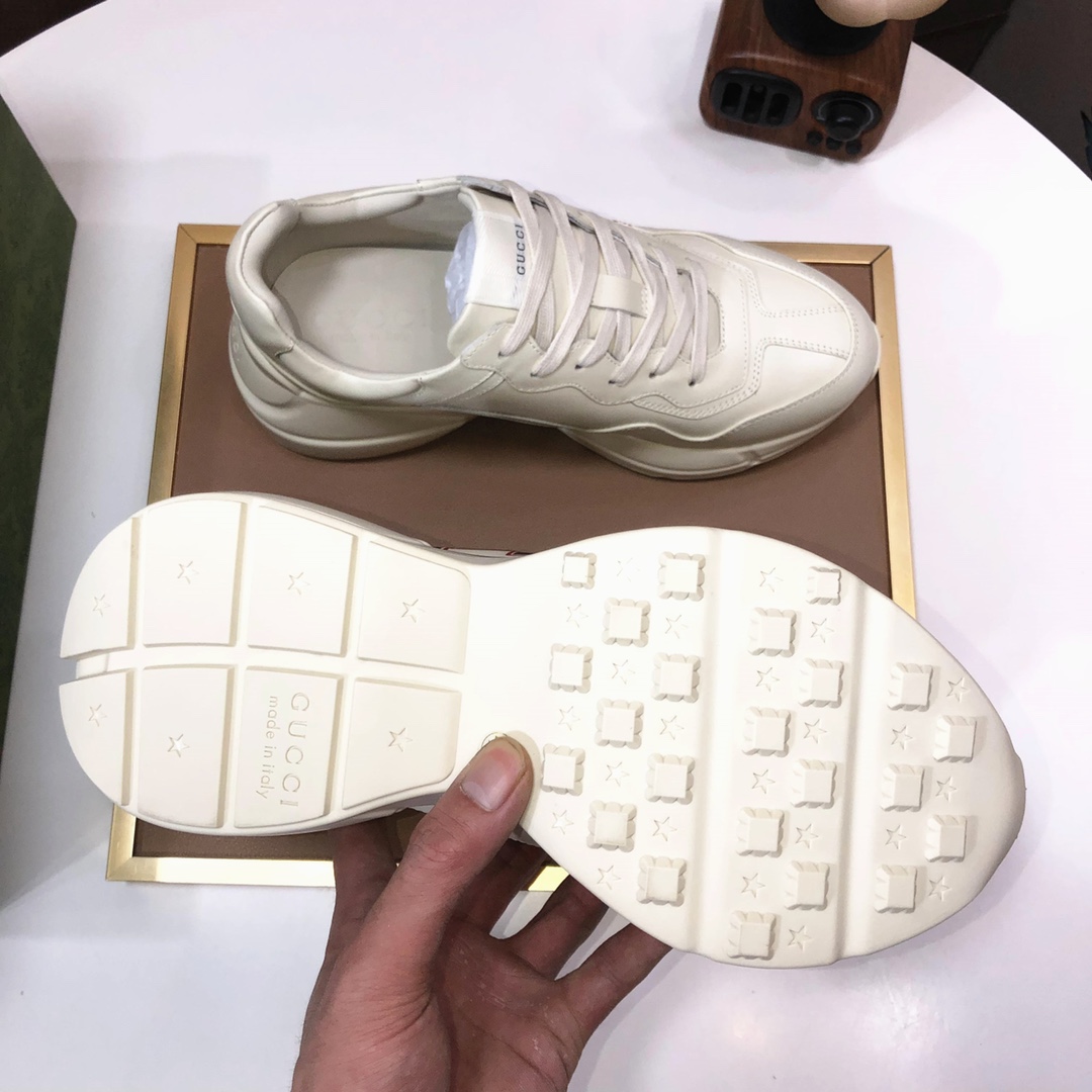 Gucci Rhyton Logo Dad Sneakers Off-White