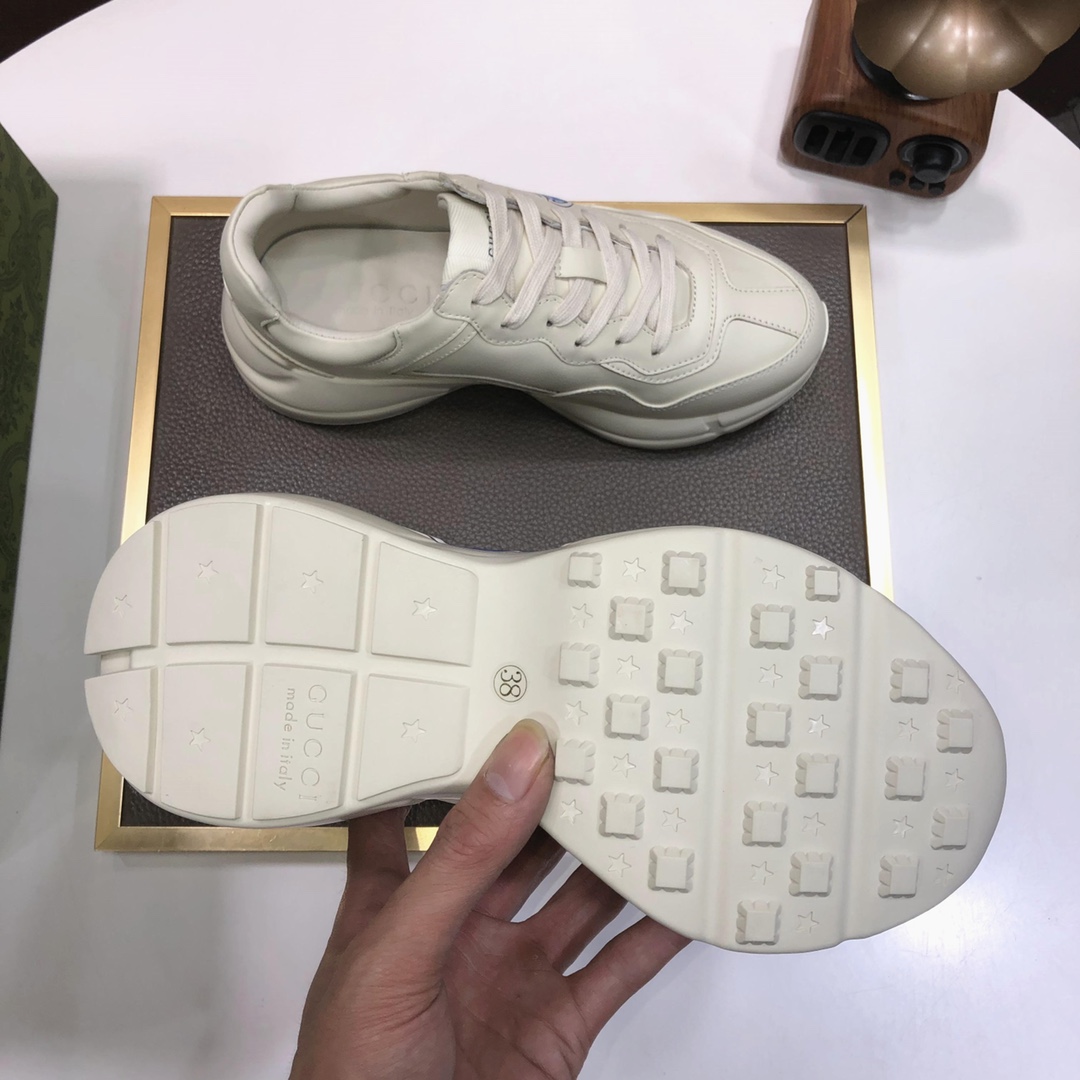 Gucci Chunky Dad Sneakers Blue Graphic Ivory