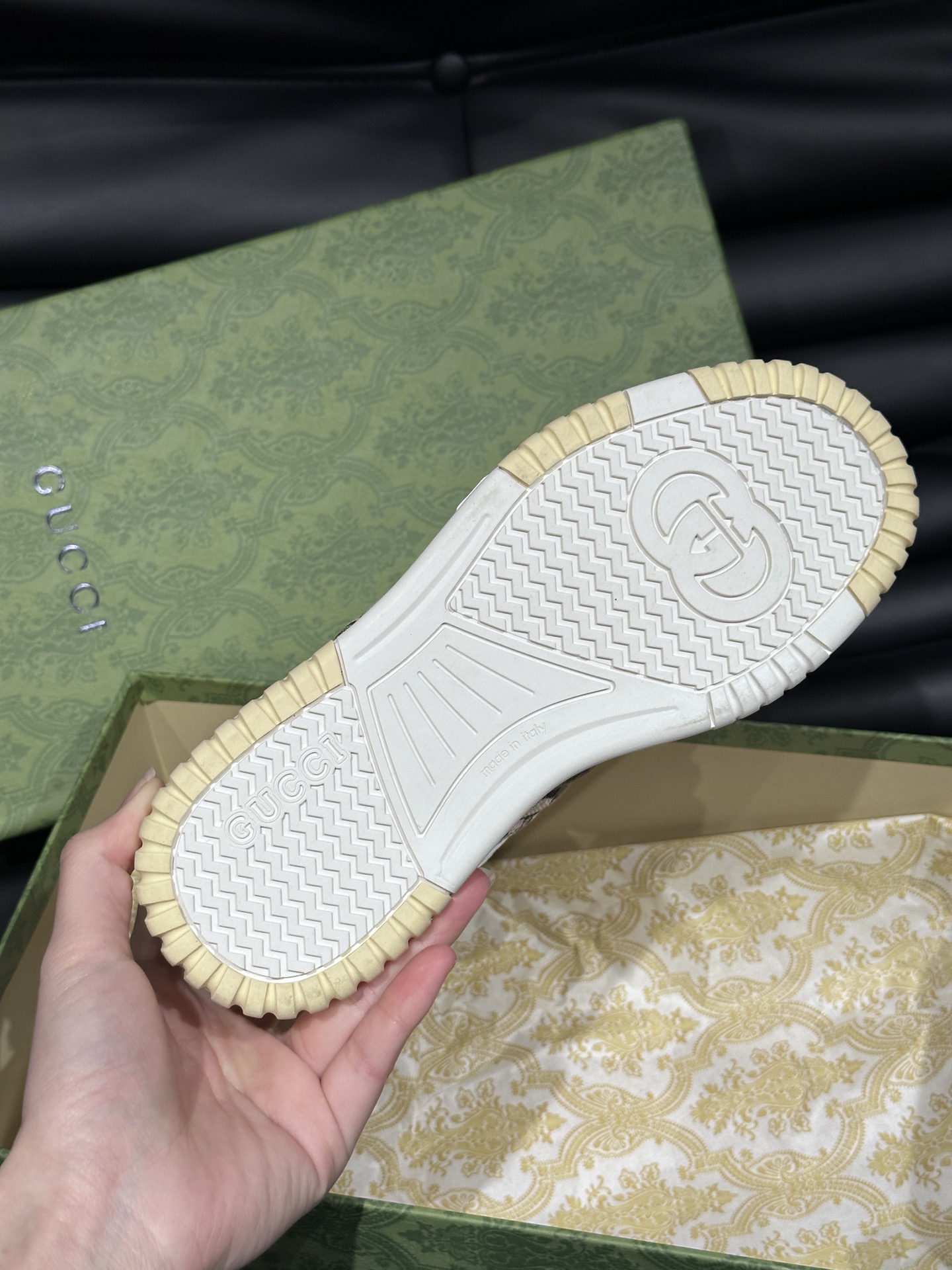 Gucci Re-Web GG Canvas Leather Sneakers White