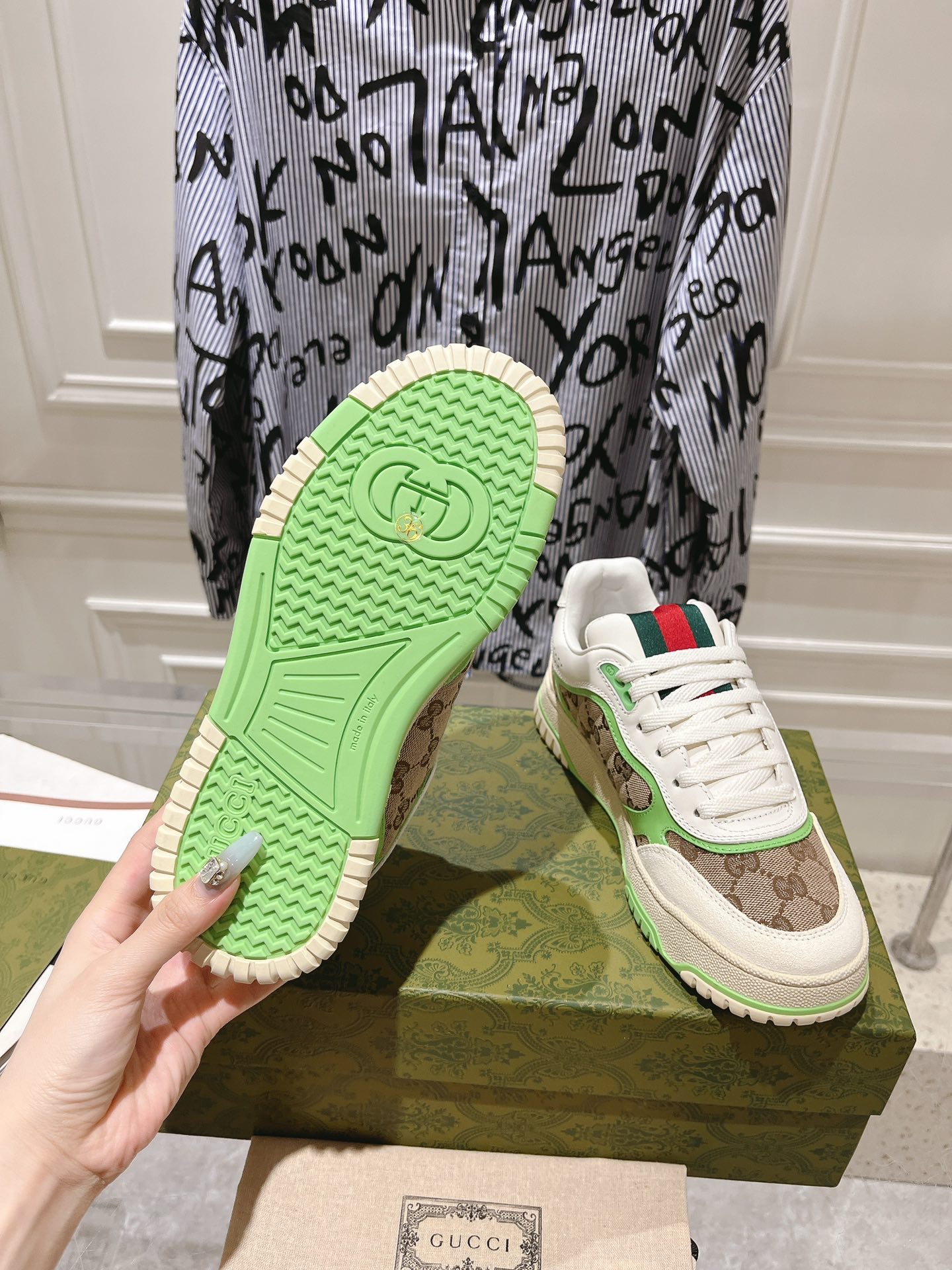 Gucci Retro GG Sneakers Green