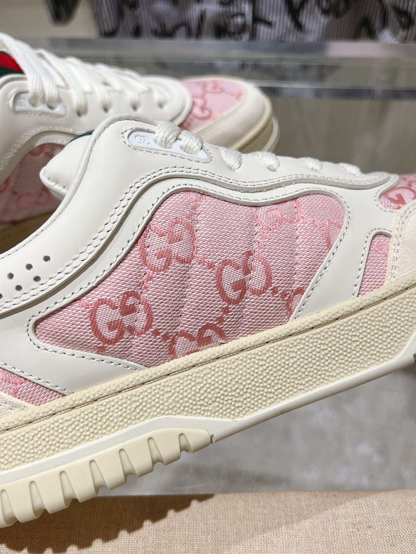 Gucci Vintage Distressed Sneaker Pink