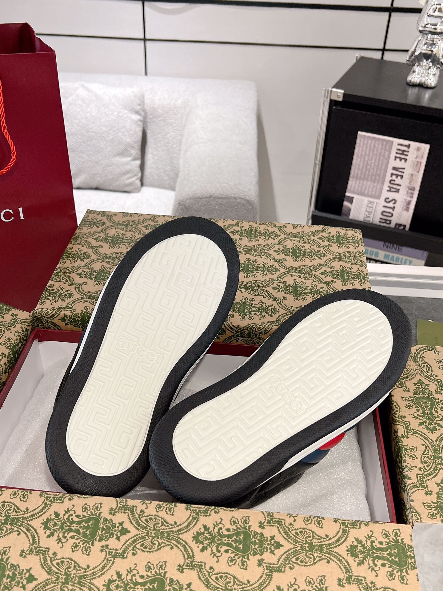 Gucci Ace Thick-Sole Sneakers Multicolor