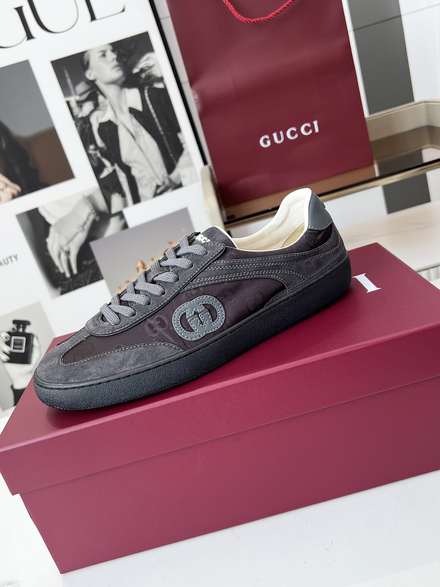 Gucci GG Trainer Sneakers Gray