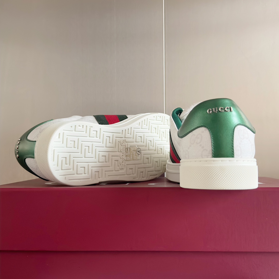 Gucci Ace GG Canvas Sneakers White/Green/Red