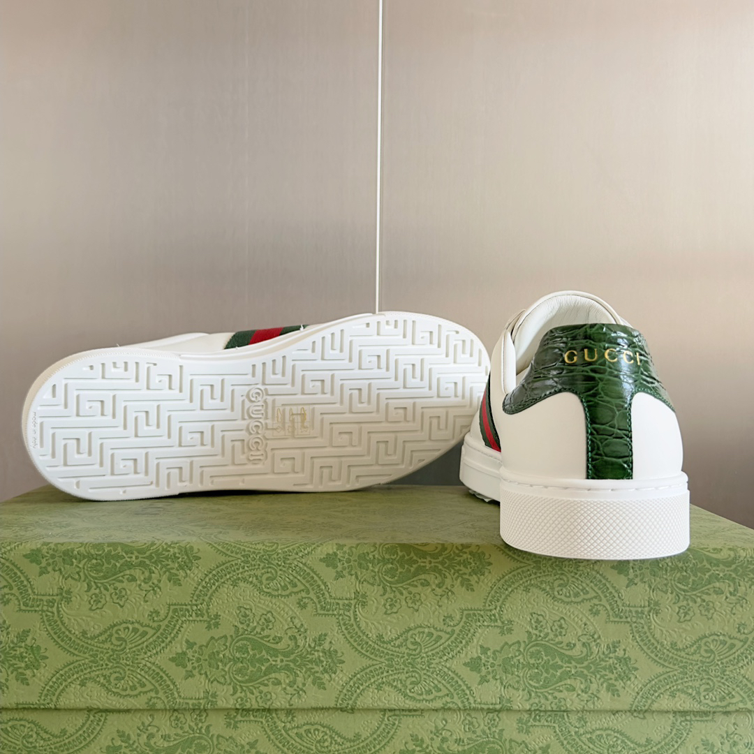 Gucci Ace Leather Sneakers White