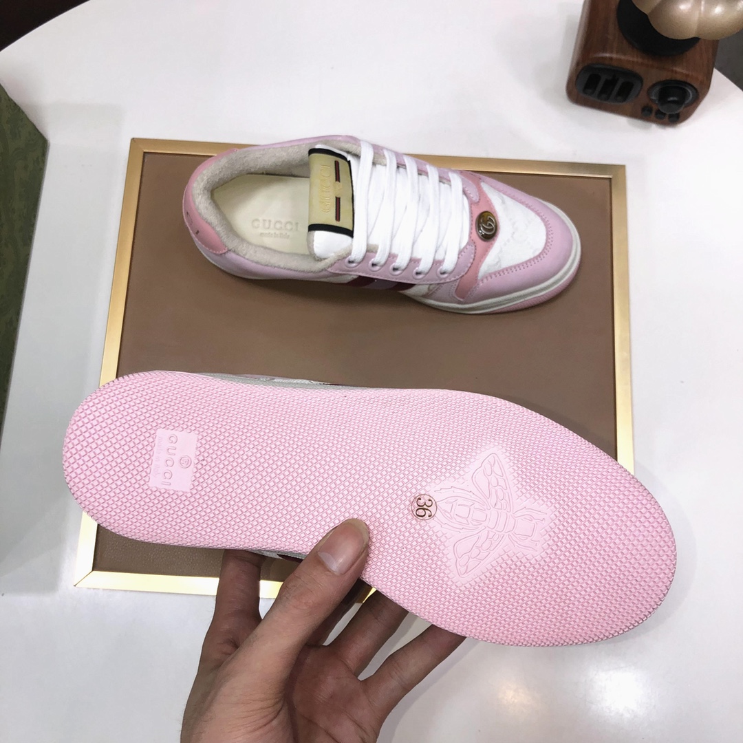 Gucci GG Web Low-Top Sneakers Pink