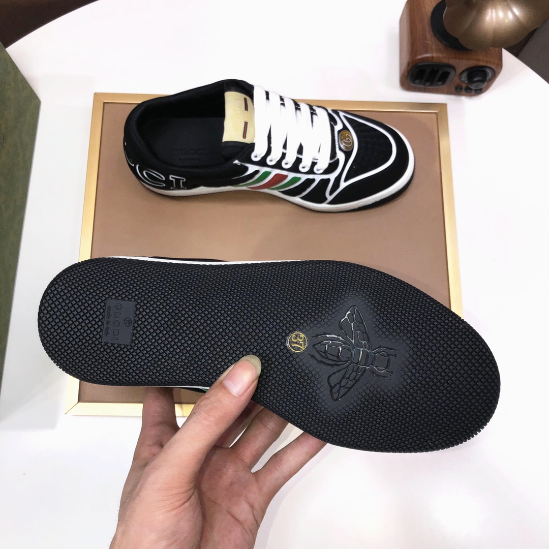 Gucci Web Stripe Low-Top Sneakers Black