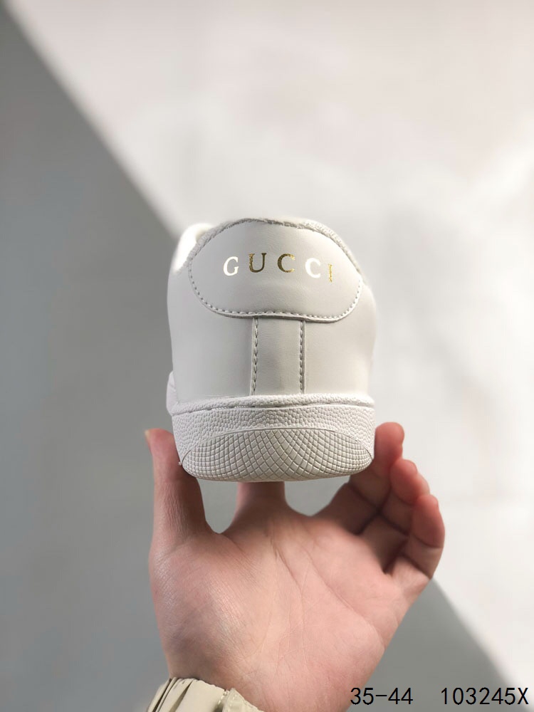 Gucci Distressed Screener Sneakers White