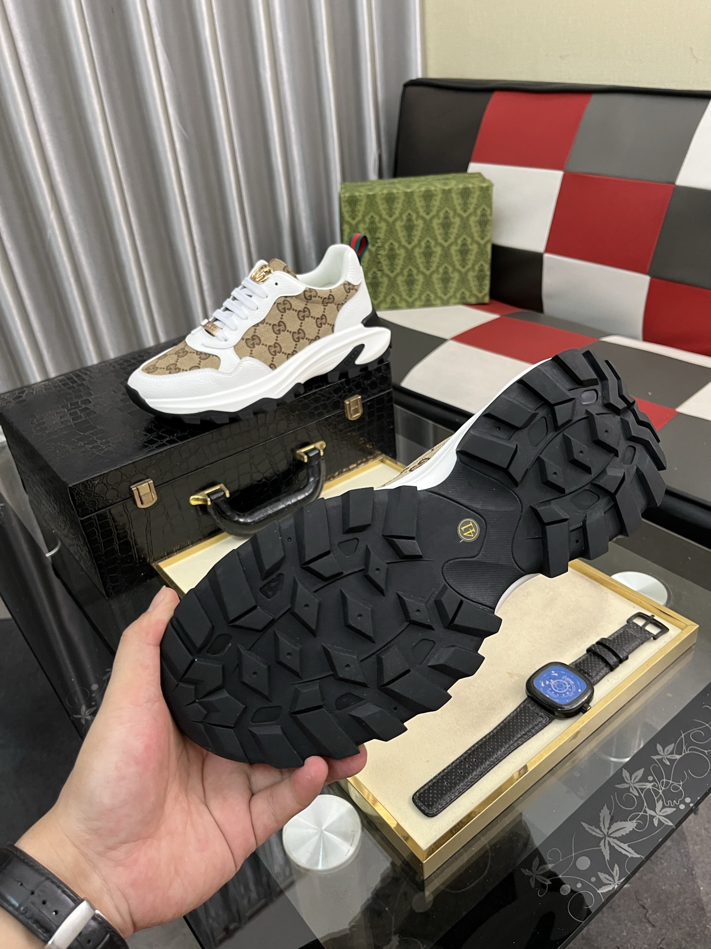 Gucci GG Canvas Chunky Sneakers White