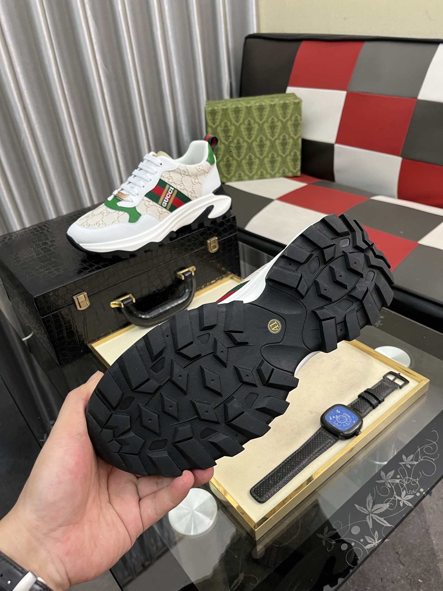 Gucci GG Web Chunky Sneakers Multicolor