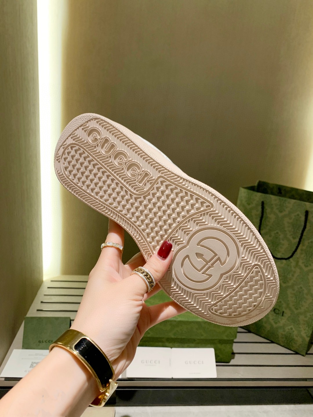 Gucci GG Platform Sneakers White
