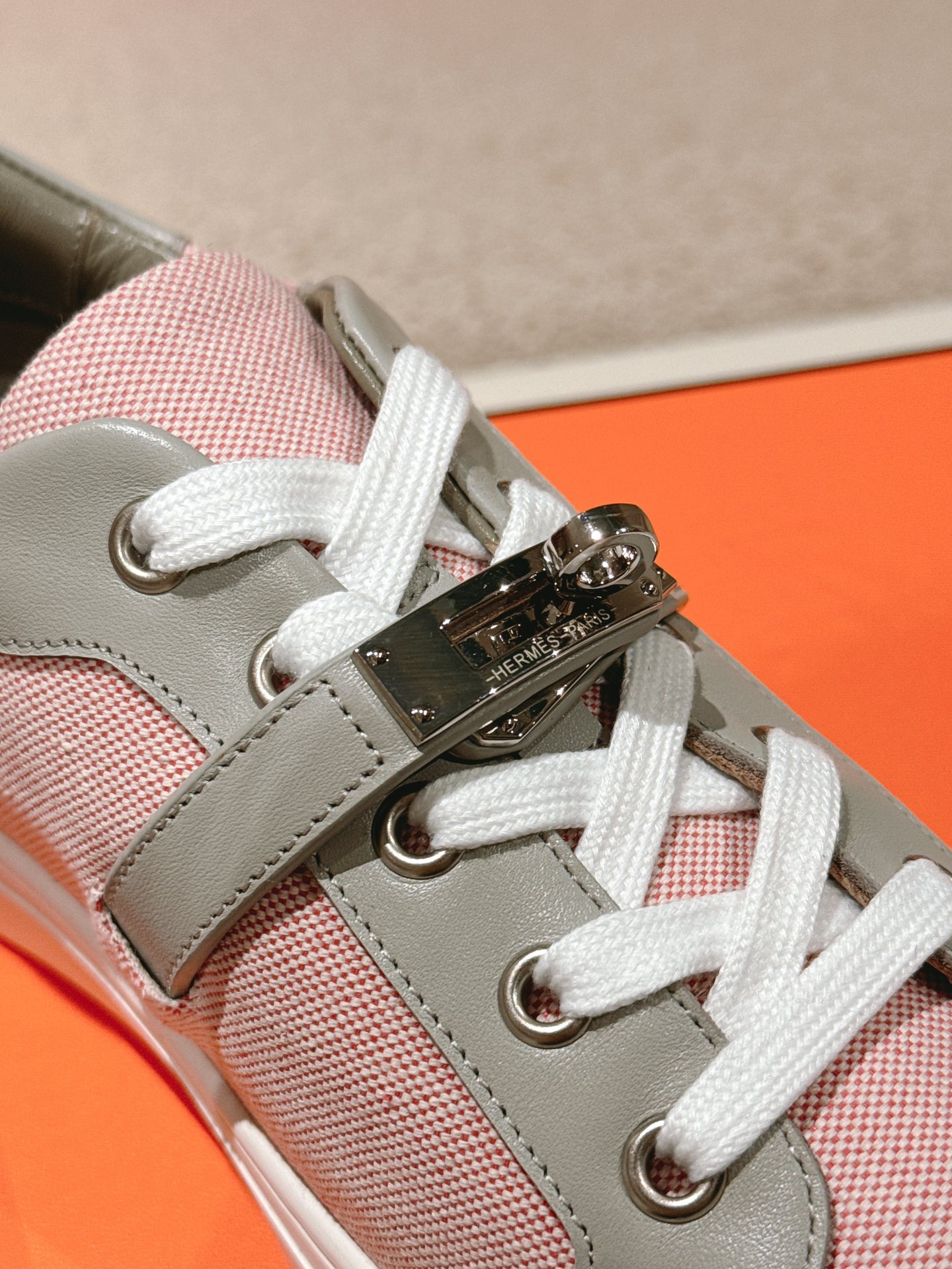 Hermes Kelly Buckle Sneakers Pink