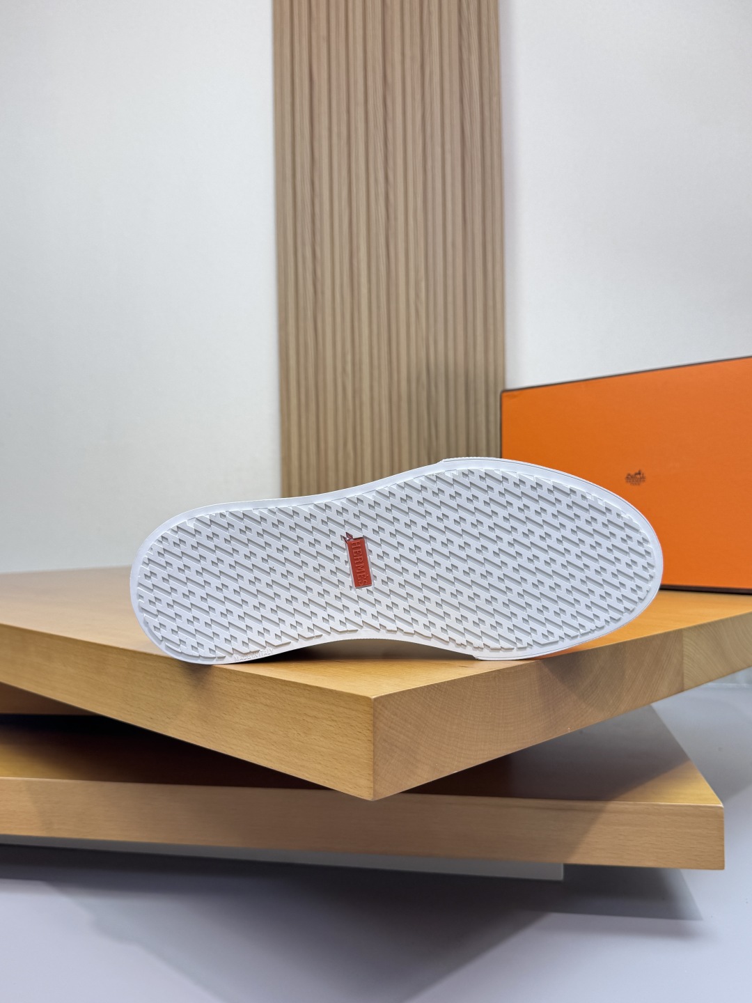 Hermes Leather Casual Sneakers White