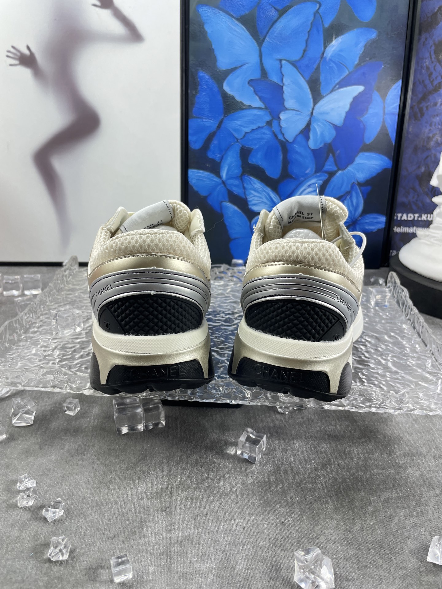 Chanel Mesh Runner Sneakers Beige