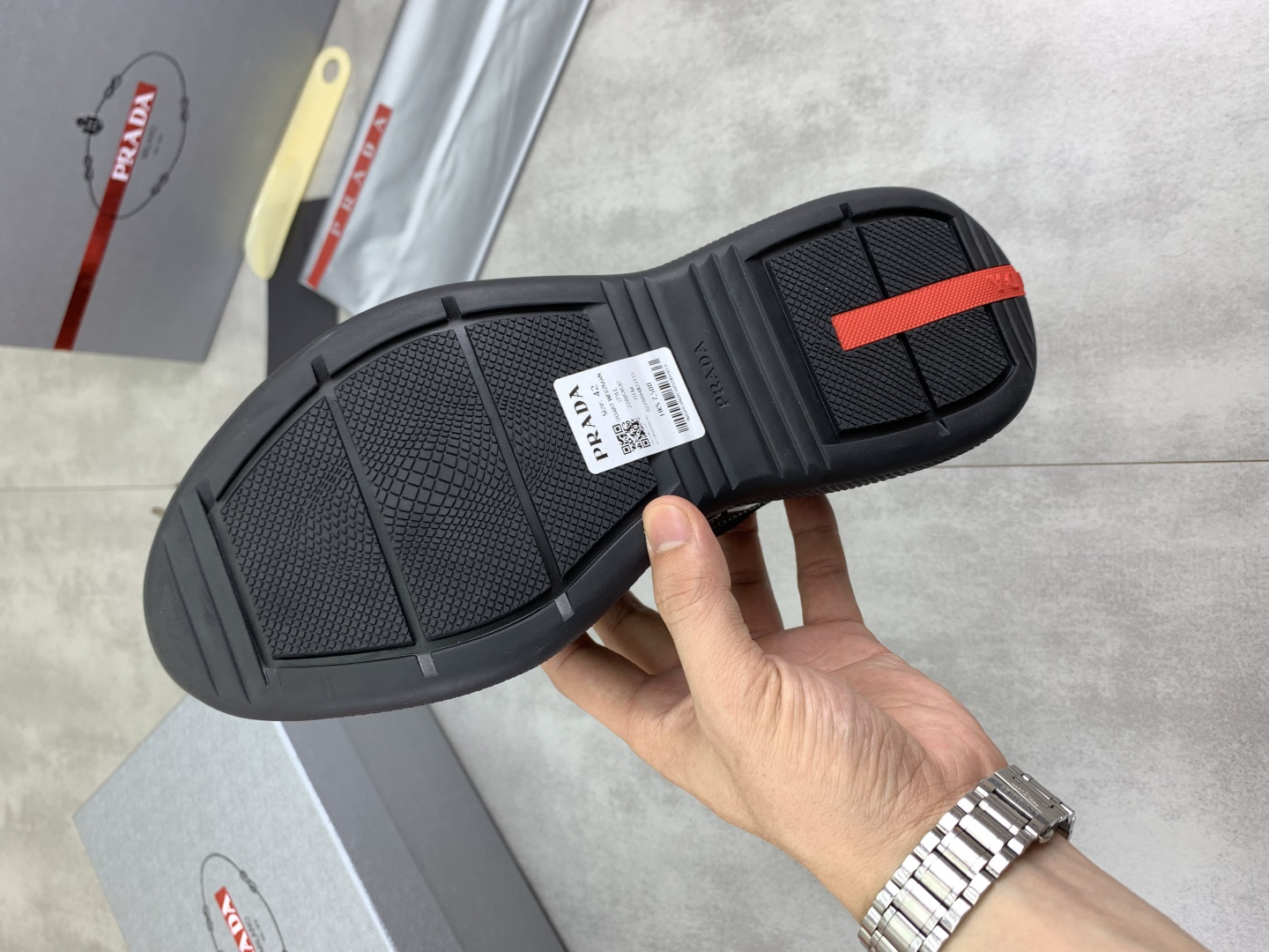 Prada Patent Leather Runner Black