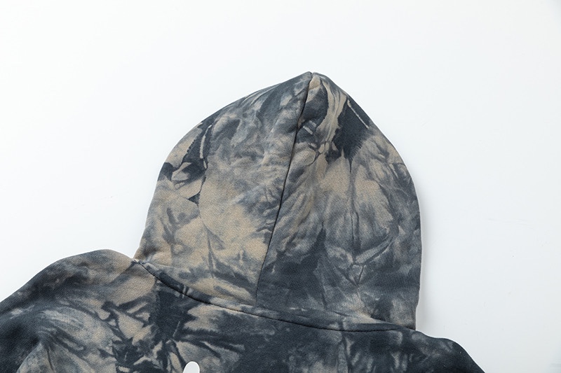 Stussy Tie-Dye Logo Hoodie Gray-Blue