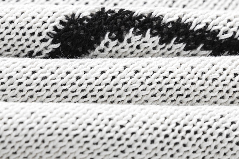 Stussy Logo Jacquard Knit Sweater White