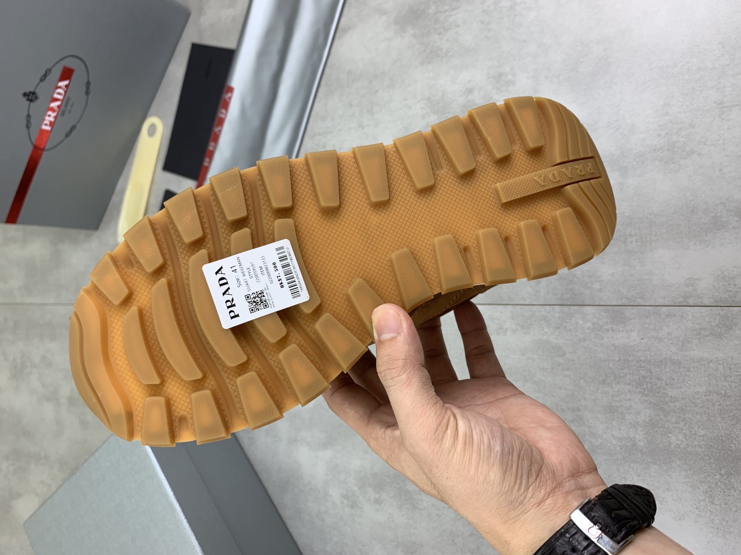 Prada Suede Low-Top Sneakers Brown