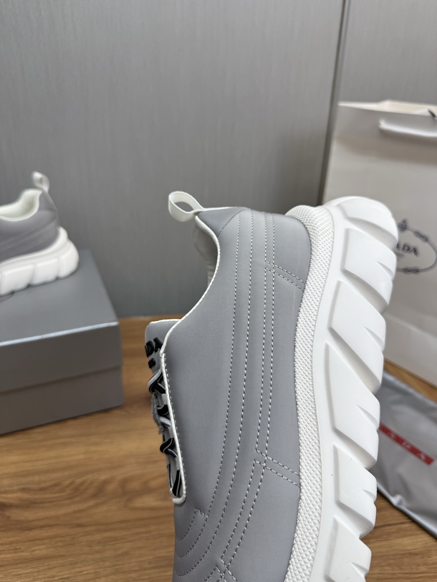 Prada Milano Chunky Sneakers Gray