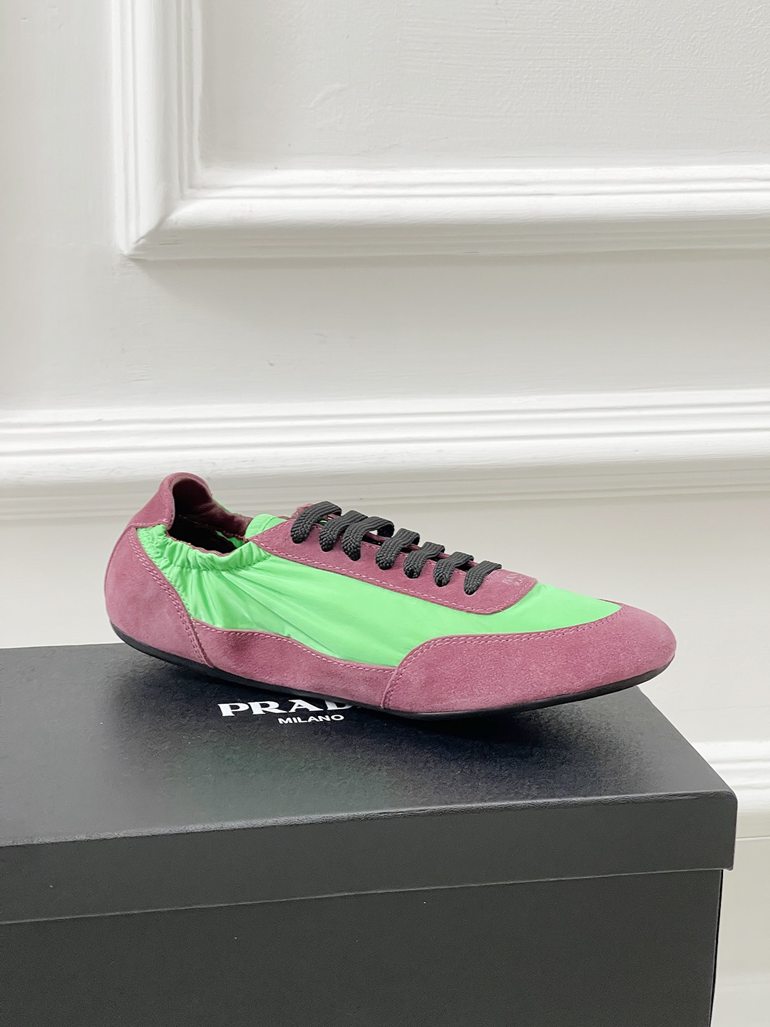 Prada Collapse Re-Nylon Sneakers Green/Purple