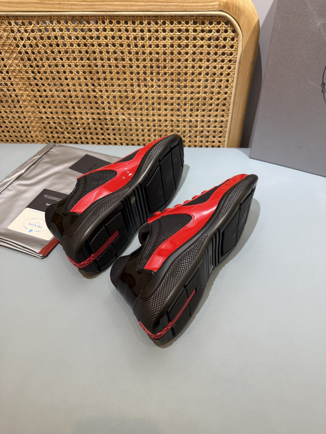 Prada Americas Cup Sneakers Red/Black