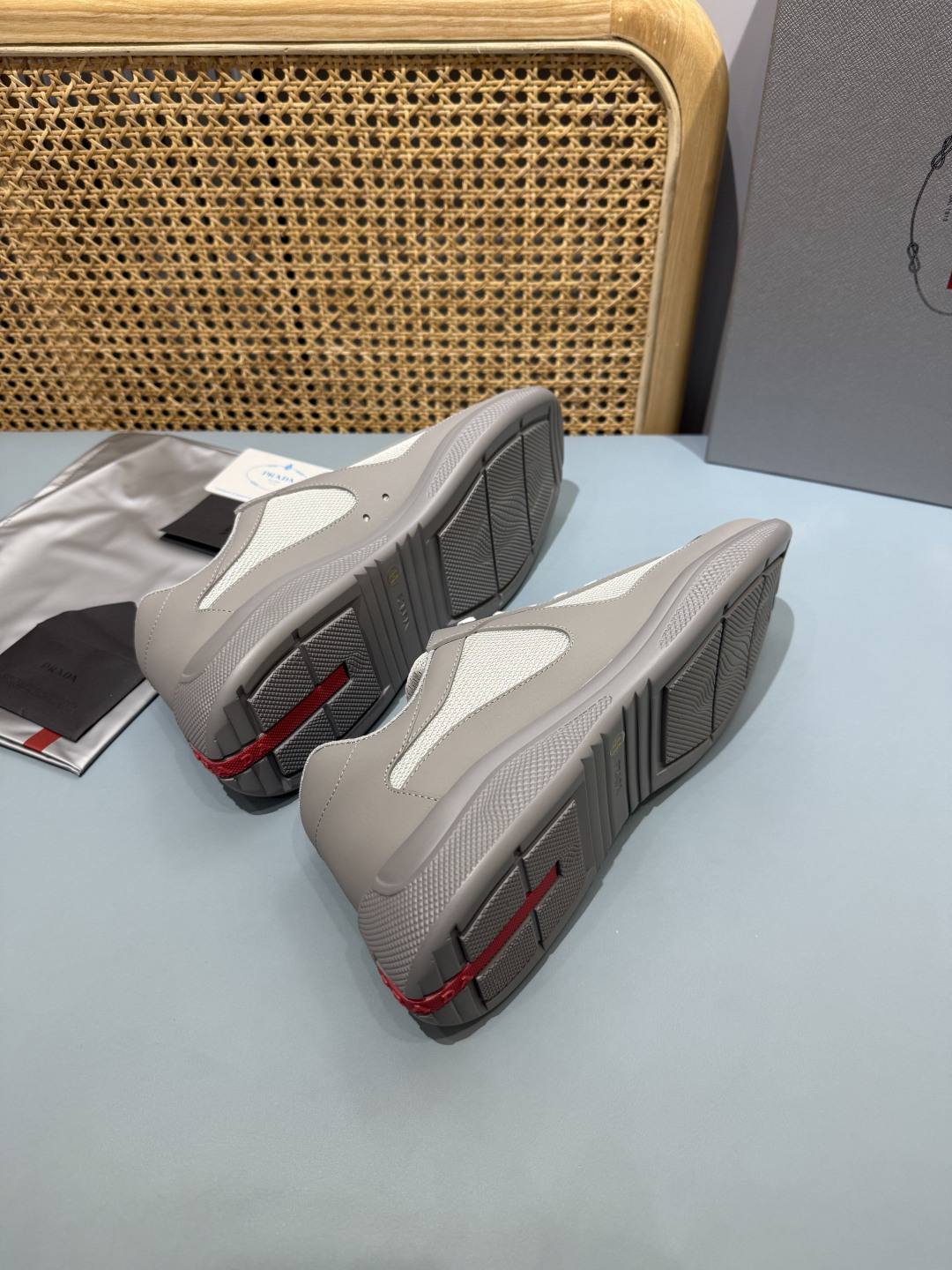Prada Americas Cup Sneakers Gray