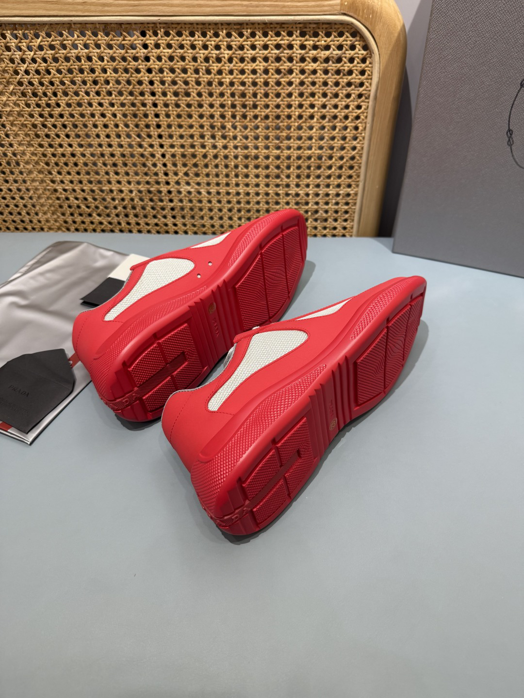 Prada Americas Cup Sneakers Red