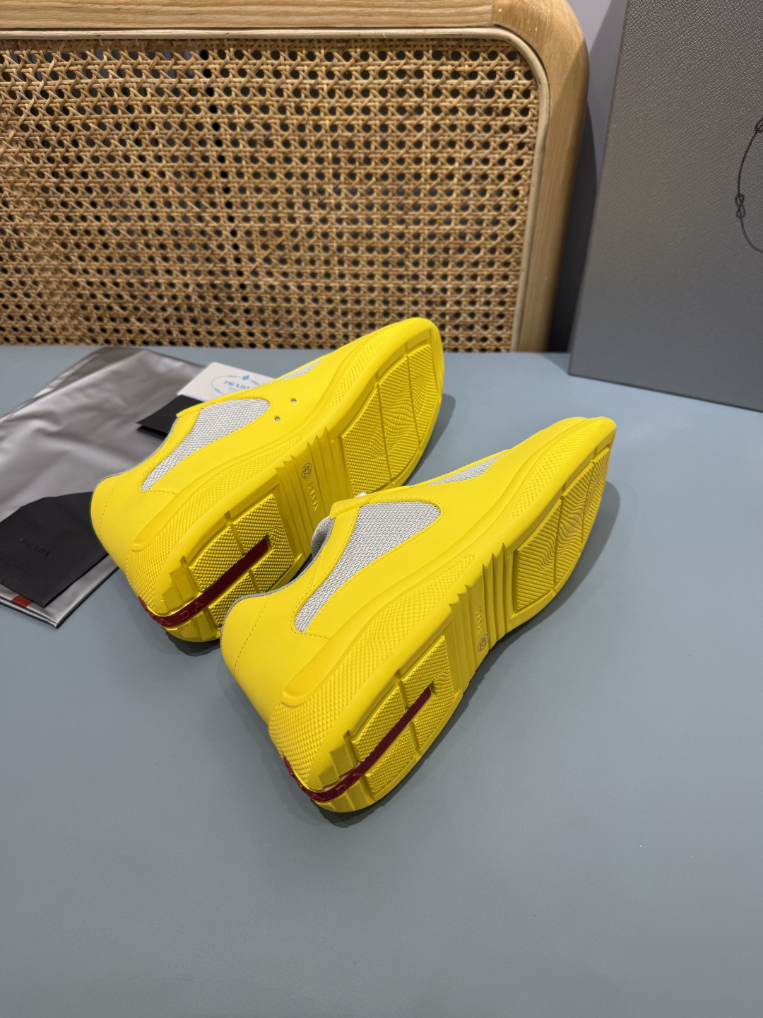 Prada Americas Cup Sneakers Lemon Yellow